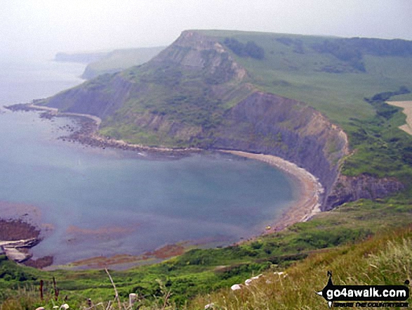 Chapman's Pool and Houns-tout Cliff from St Aldhelm's Head (or St Alban's Head), The South West Coast Path 