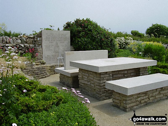 War memorial on the South West Coast Path near St Aldhelm's Head (St Alban's Head) 