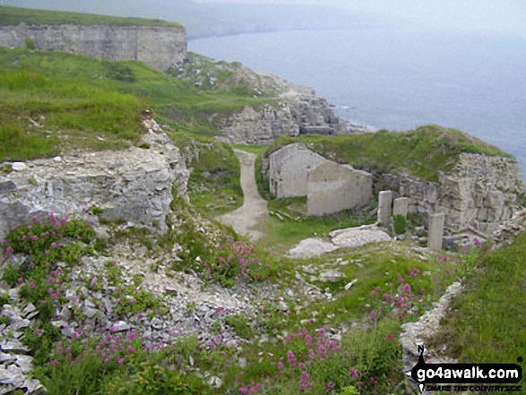 Walk do142 St Aldhelm's Head (St Alban's Head) from Worth Matravers - Disused quarry at Winspit, The South West Coast Path