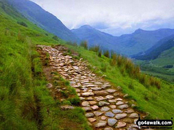 Walk h154 Ben Nevis and Carn Mor Dearg from The Nevis Range Mountain Gondola - Glen Nevis from the Ben Nevis Tourist Path