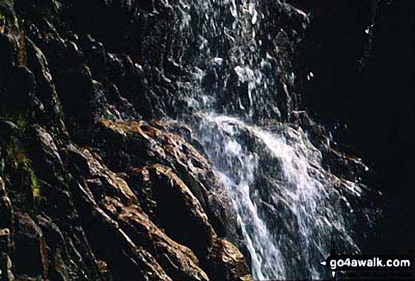 Walk h154 Ben Nevis and Carn Mor Dearg from The Nevis Range Mountain Gondola - Waterfall en-route to Ben Nevis