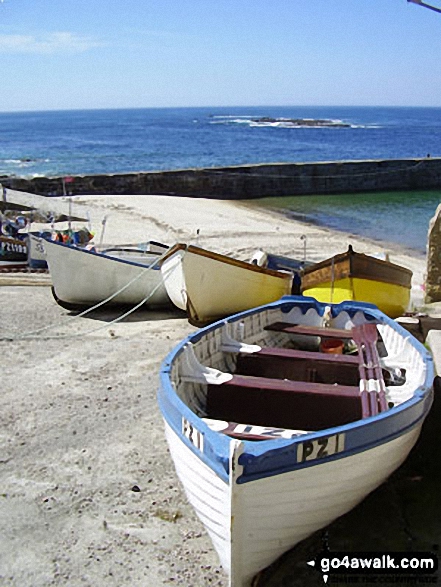 Walk co115 Sennen Cove from Land's End - Fishing Boats in Sennen Cove,<br>The South West Coast Path