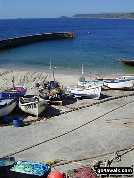 Walk co115 Sennen Cove from Land's End - Fishing Boats in Sennen Cove,<br>The South West Coast Path