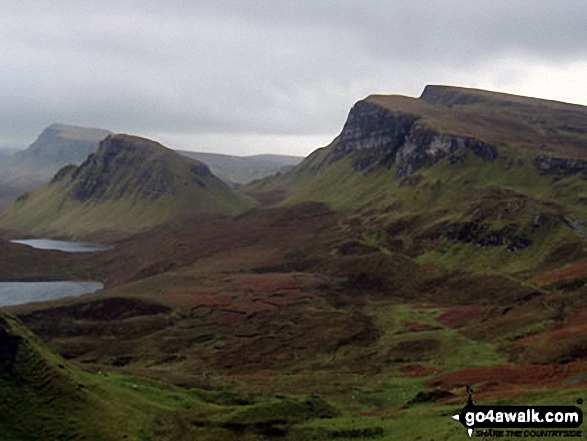 Walk h138 The Quiraing from Maoladh Mor, Isle of Skye - Looking South along the Trotternish Ridge from near the Quiraing