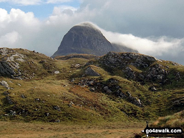 Suilven (Caisteal Liath) from just north of Fionn Loch along the path from Inverkirkaig