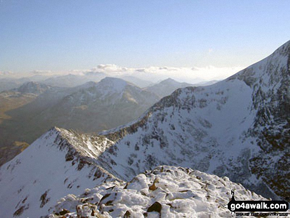 Walk h154 Ben Nevis and Carn Mor Dearg from The Nevis Range Mountain Gondola - The Carn Mor Dearg Arête from near Carn Mor Dearg