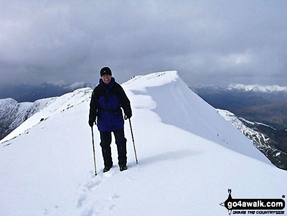 Walk Sgurr Choinnich Mor walking UK Mountains in Fort William and Loch Linnhe to Loch Ericht  Highland, Scotland