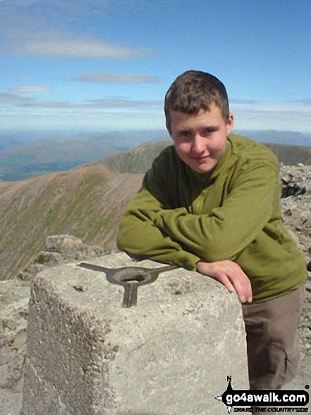 Walk h137 Ben Nevis and Carn Mor Dearg from Achintee, Fort William - My son Craig on Ben Nevis