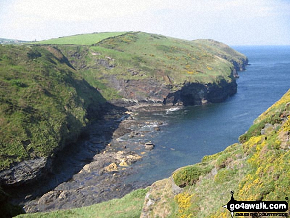 Walk co103 Fire Beacon Point from Boscastle - Pentargon Bay