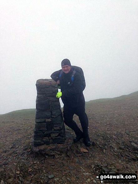 Walk c286 The Glenridding Skyline from Glenridding - Me on Helvellyn Summit