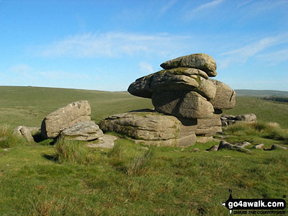 Walk de139 Yes Tor, High Willhays and Black Tor from Meldon Reservoir - Black Tor