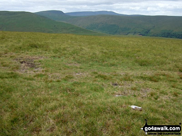 Walk po102 Fan Llia, Craig Cerrig-gleisiad and Fan Frynych from Blaen Llia - The tiny cairn on the summit of Fan Dringarth