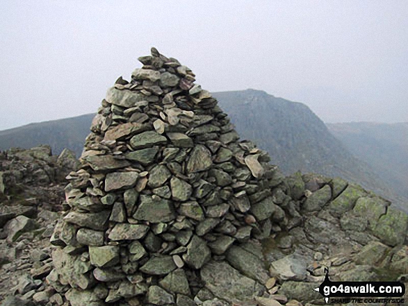 Walk c123 The Old Man of Coniston and Swirl How from Walna Scar Road, Coniston - Swirl How summit cairn