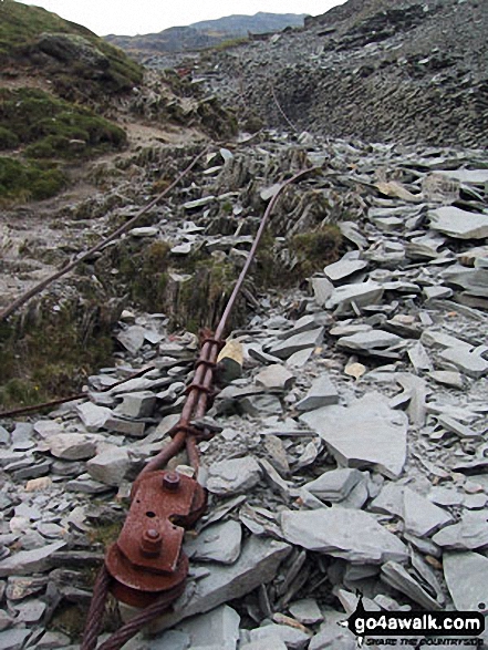 Walk c306 The Old Man of Coniston and Wetherlam from Coniston - Old mine equipment above Crowberry Haws