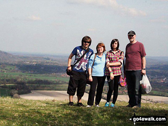 Me and my family up Butser Hill It was a nice sunny day out, as you can see from the sunglasses and glaring eyes trying to smile at the camera ;)