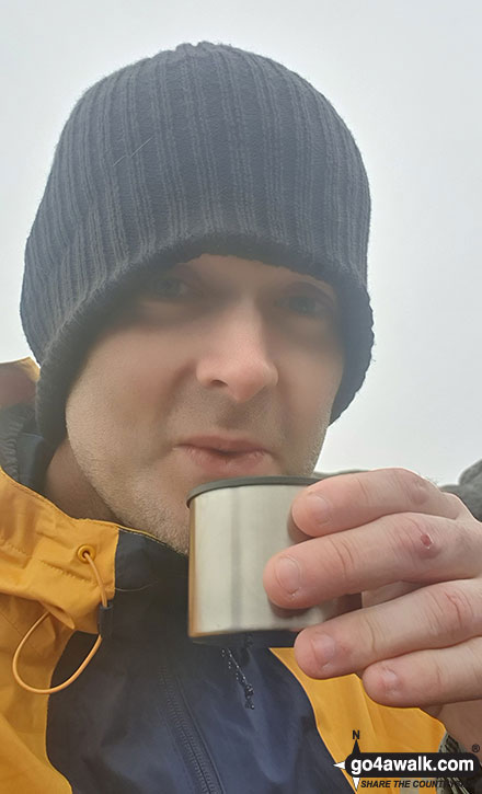 Having a brew on the top of Simon's Seat (Wharfedale)