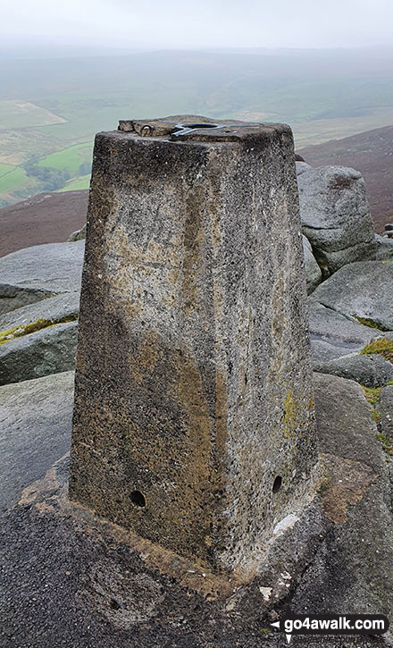 Walk ny121 Simon's Seat from Barden Bridge, Wharfedale - Simon's Seat (Wharfedale) summit Trig Point