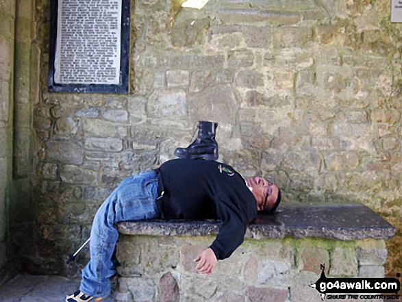 Getting to the top of Glastonbury Tor My husbands' walking boots were killing him!