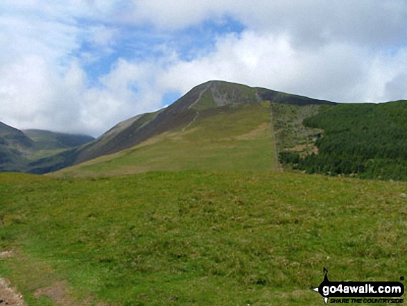 Walk c137 The Coldale Round from Braithwaite - Approaching Grisedale Pike