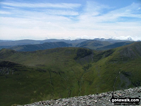 Walk c137 The Coldale Round from Braithwaite - South East from Grisedale Pike summit