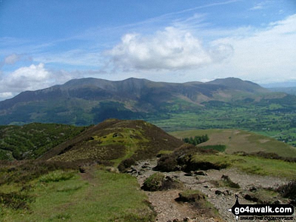 Walk c209 Hopegill Head from Hopebeck - Skiddaw and Blencathra from Grisedale Pike summit