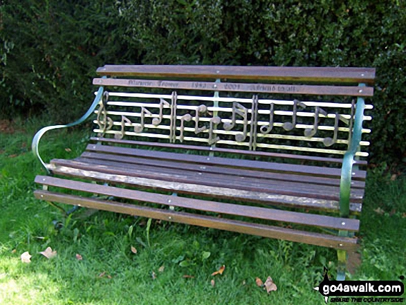 Walk su143 Denby's Wood from Brockham - Musical bench in Betchworth Churchyard