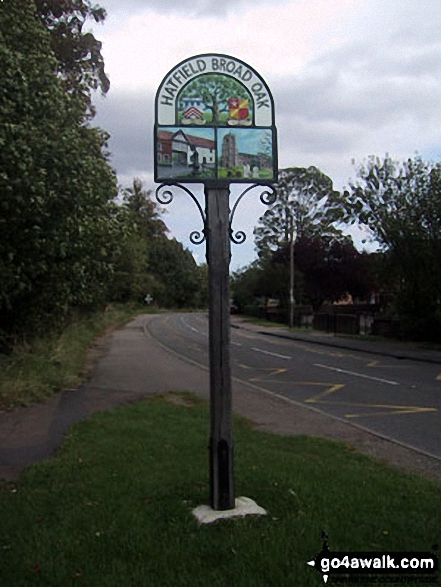 Walk e152 Hatfield Broad Oak from Takeley - Hatfield Broad Oak Village Sign