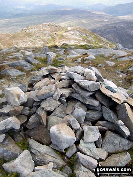 Walk gw159 Rhinog Fawr, Rhinog Fach, Y Llethr and Diffwys from Cwm Nantcol - Looking East from the summit of Rhinog Fawr