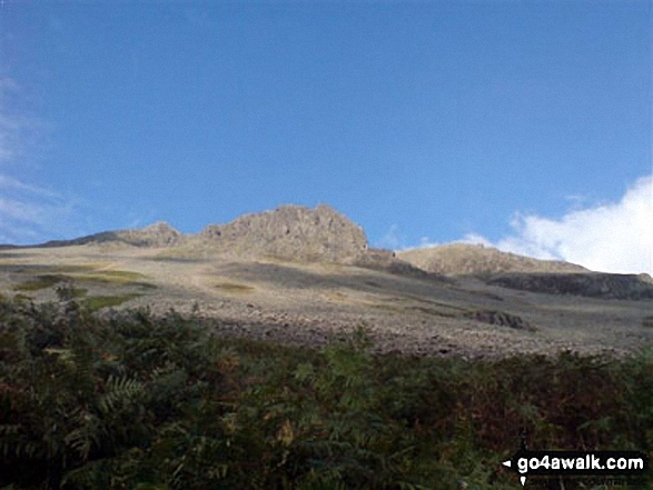 Walk c417 Base Brown, Great Gable and Kirk Fell from Honister Hause - The scree slope on the western slope of Great Gable