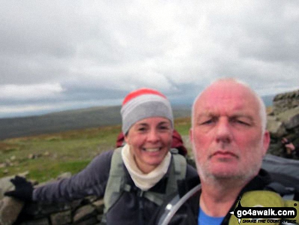 Walk ny117 Little Whernside and Great Whernside from Scar House Reservoir, Nidderdale - Me and my mate Mike on Whernside