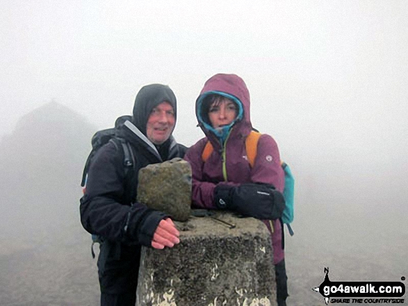 Walk h154 Ben Nevis and Carn Mor Dearg from The Nevis Range Mountain Gondola - Me and my mate Mike on Ben Nevis