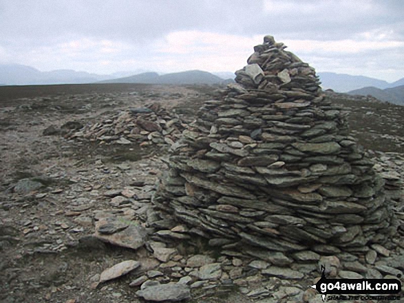 Walk c123 The Old Man of Coniston and Swirl How from Walna Scar Road, Coniston - Brim Fell summit cairn