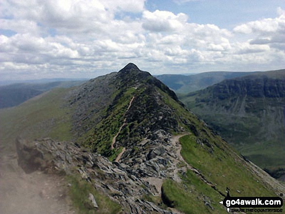 Looking back along Striding Edge 