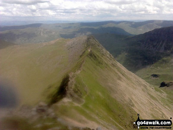 Walk c220 Helvellyn via Striding Edge from Glenridding - Striding Edge from Helvellyn