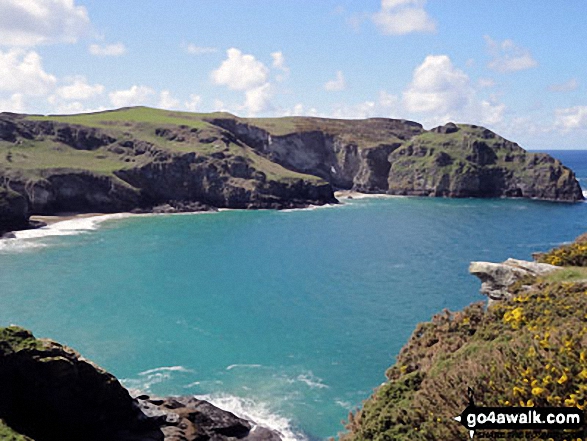 Walk co167 Trevalga Cliffs, Tintagel Head and Trebarwith Sands from Tintagel - Bossiney Cove and Willapark from Rocky Valley