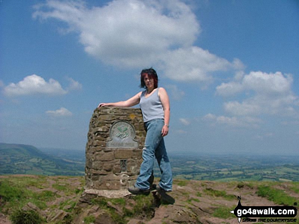 Kath Cox on The Skirrid - Ysgyryd Fawr (Skirrid Fawr) in The Brecon Beacons Monmouthshire Wales