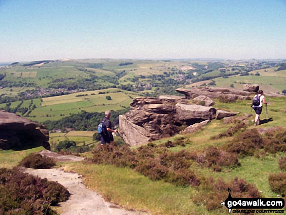 Walk d101 Padley Gorge, Burbage Rocks and Longshaw Country Park from Grindleford Station - My parents on Burbage Rocks