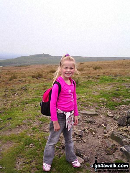 My 6 Yr Old Daughter, Alanah on Twa Lads (a.k.a. Adam Hill or Old Harper) in West Pennine Moors Lancashire England