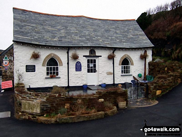 Walk co155 Grower Rock from Boscastle - Harbour Light Tea Garden, Boscastle