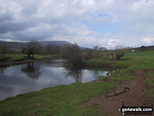 Walk mo122 The River Usk from Clytha - Blorens (Blorenge) from The River Usk