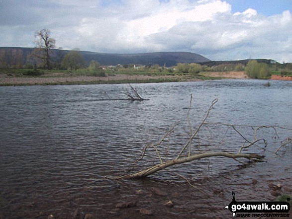 Walk mo113 The River Usk and Coed y Bwnydd from Clytha - Blorens (Blorenge) from The River Usk