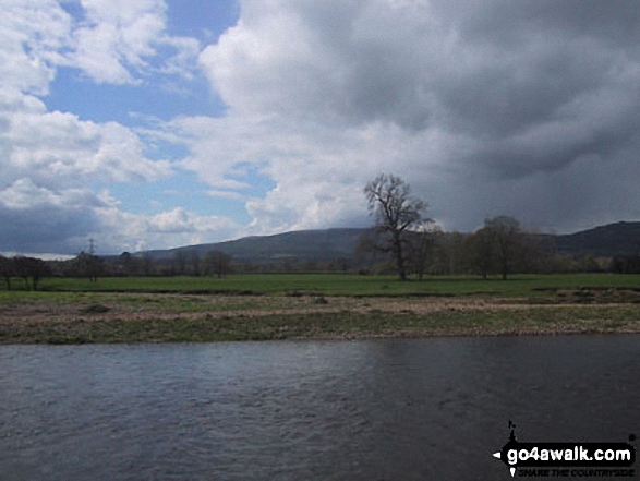 Mynydd Garnclochdy from The River Usk 