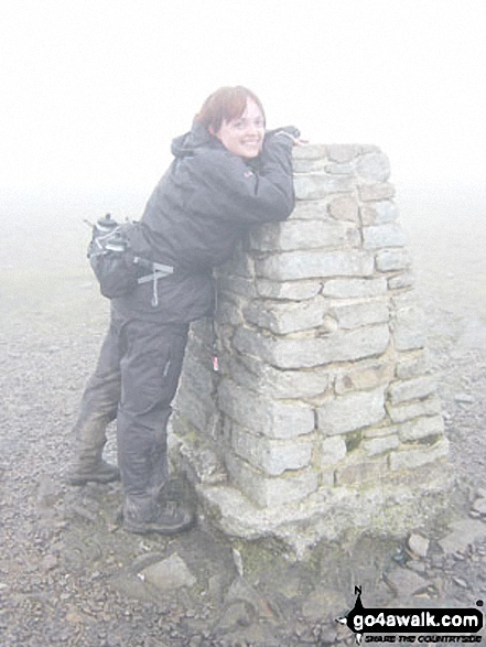 Walk ny119 Ingleborough from Clapham - Ingleborough summit during the Yorkshire Three Peaks of Challenge Walk