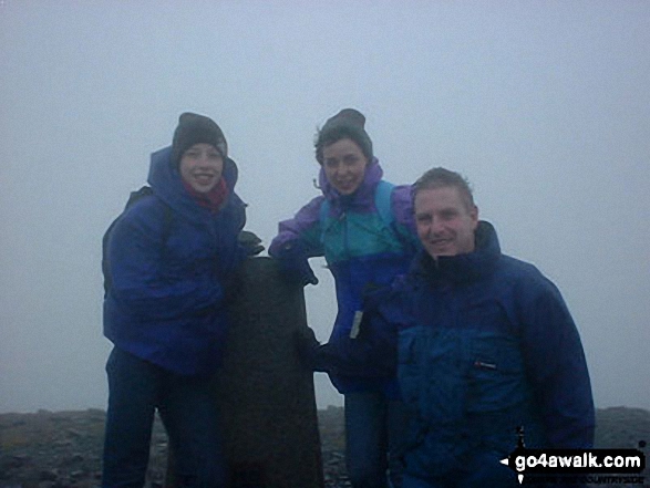 My wife Jayne, daughter Hannah, and Me on Skiddaw in The Lake District Cumbria England