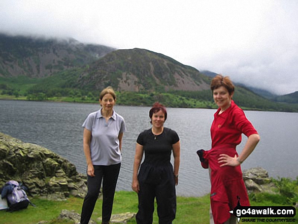 Walk c267 Haycock, Iron Crag, Lank Rigg and Grike from Ennerdale Water - Taking a breather by Ennerdale Water