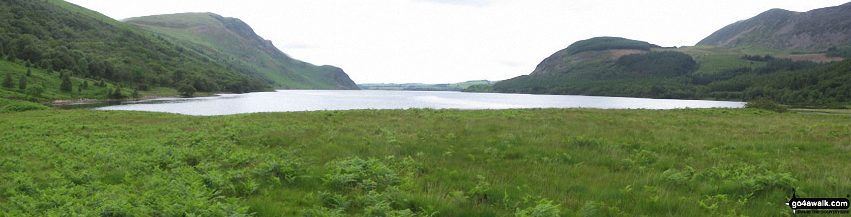 Walk c267 Haycock, Iron Crag, Lank Rigg and Grike from Ennerdale Water - *Angler's Crag across Ennerdale Water