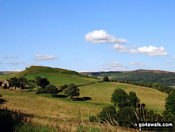 Walk d107 Abney Clough, Eyam Moor and Sir William Hill from Bretton - Highlow Hall from Bretton Clough