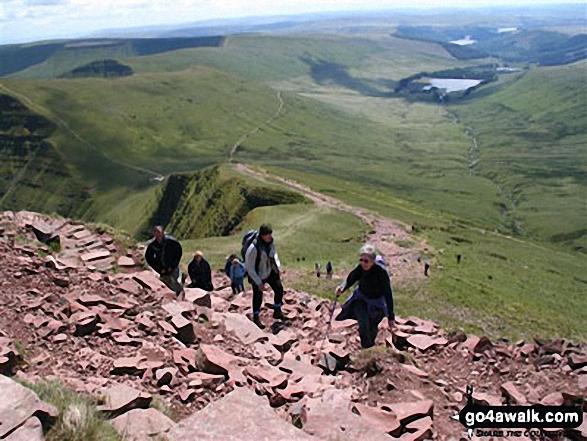 Walk po100 Pen y Fan from Neuadd Reservoir - Climbing Pen y Fan