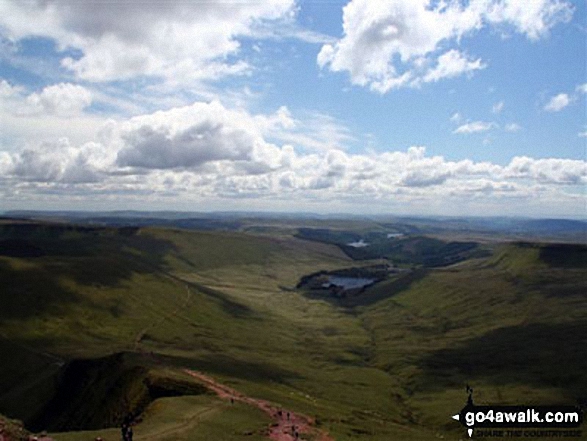 Walk po101 Pen y Fan from Pont ar Daf - View Pen y Fan