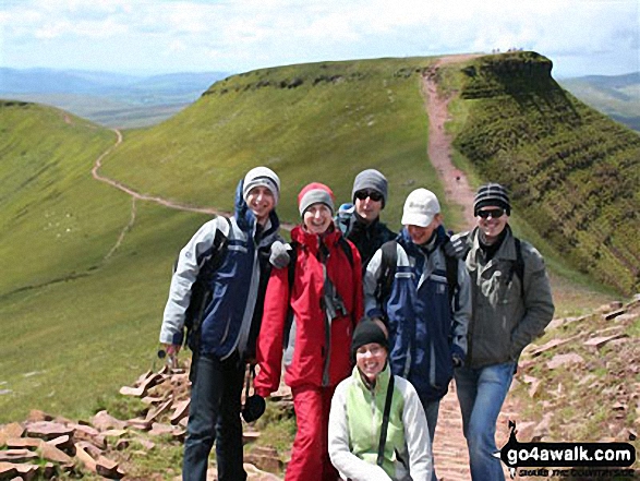 Walk po127 Fan y Big, Cribyn, Pen y Fan and Corn Du from Neuadd Reservoir - Corn Du from Pen y Fan